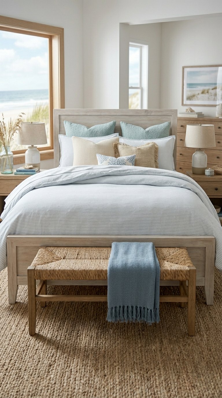  Opt for a Complete Coastal Bedding Set for a Budget-Friendly Build