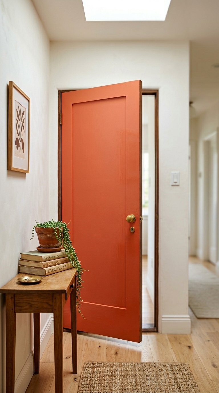 Paint One Interior Door in a Bold Summer Color