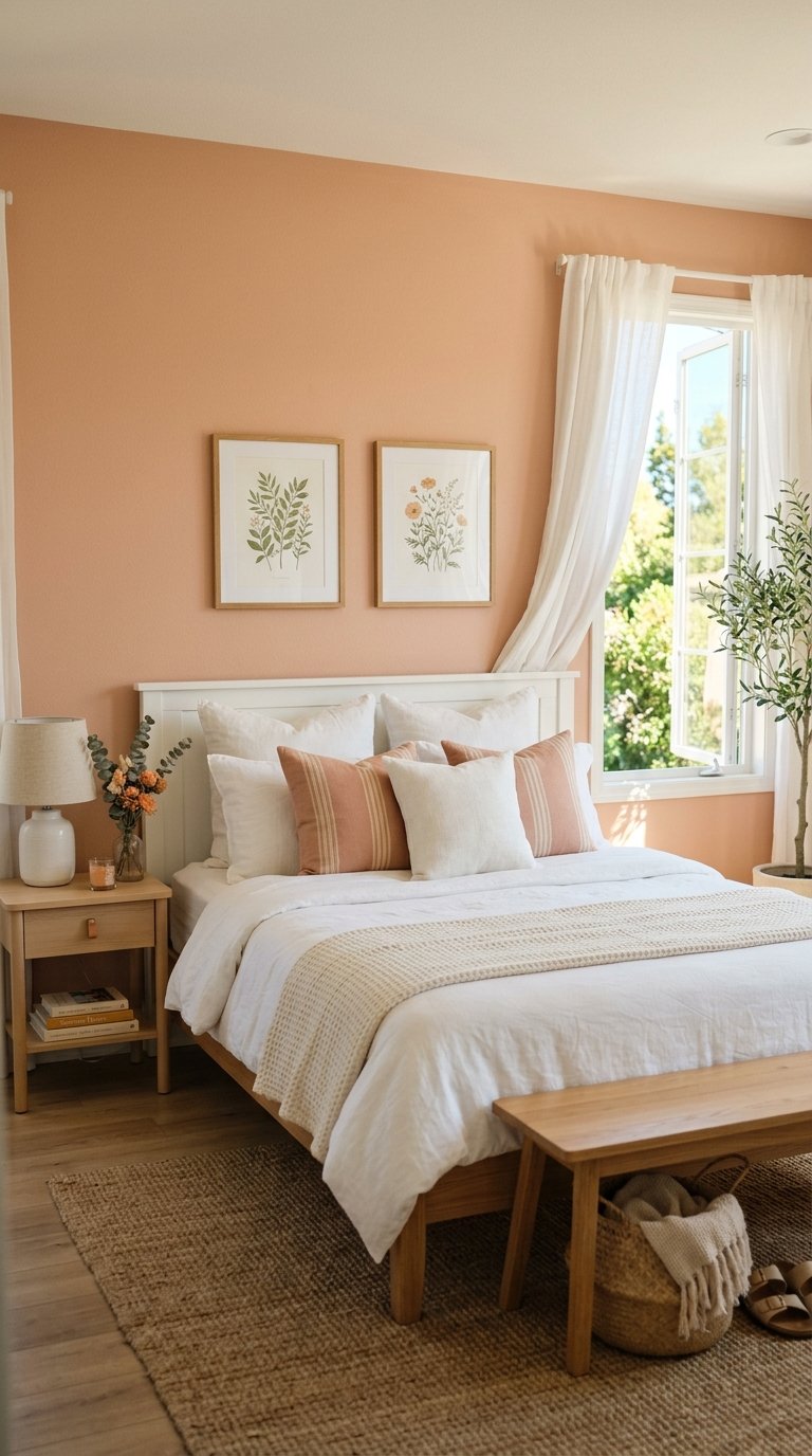 Paint an Accent Wall in a Warm Summer Color