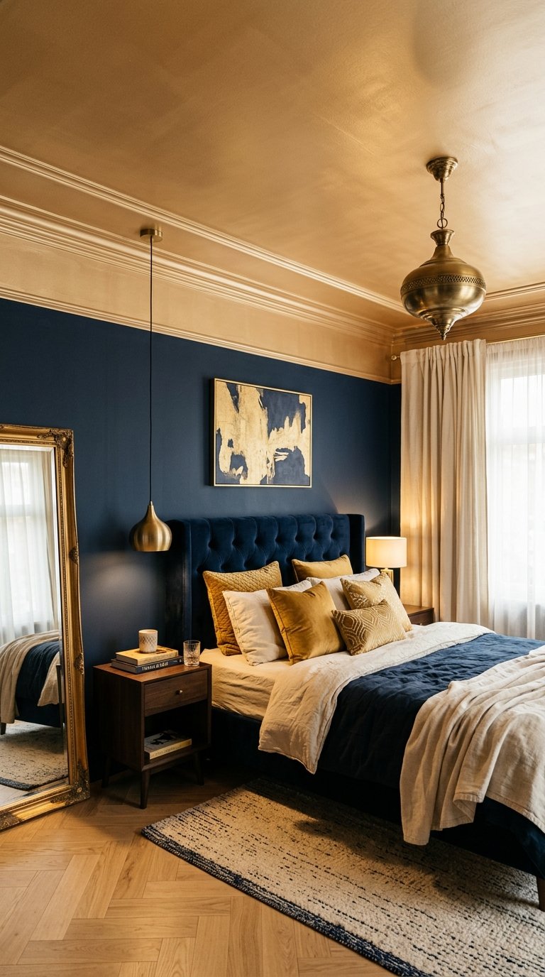 Paint the Ceiling in Soft Gold or Warm Champagne