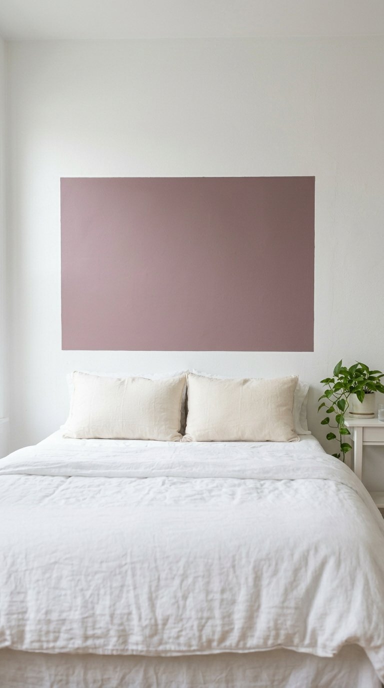 Painted Headboard Shape Directly on the Wall