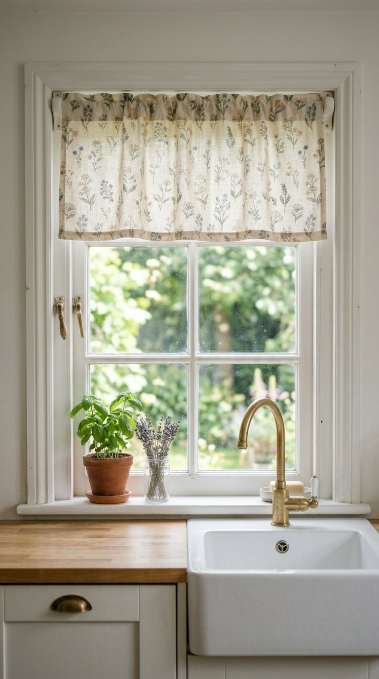 Printed Linen Valance for a Budget Window Refresh