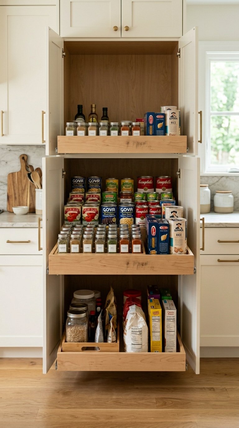 Pull-Out Drawer Pantry Cabinet
