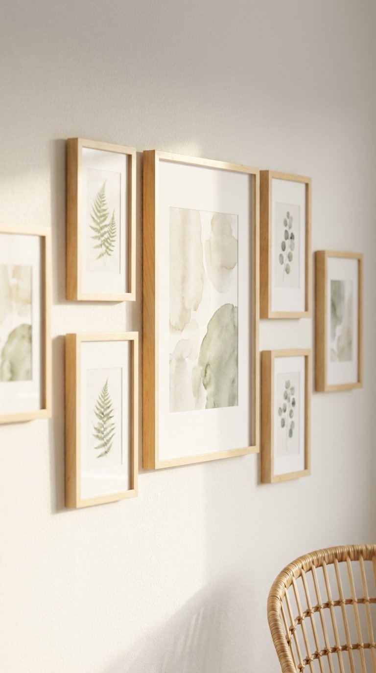 Replace Metal or Plastic Frames With Natural Wood Gallery Wall Frames