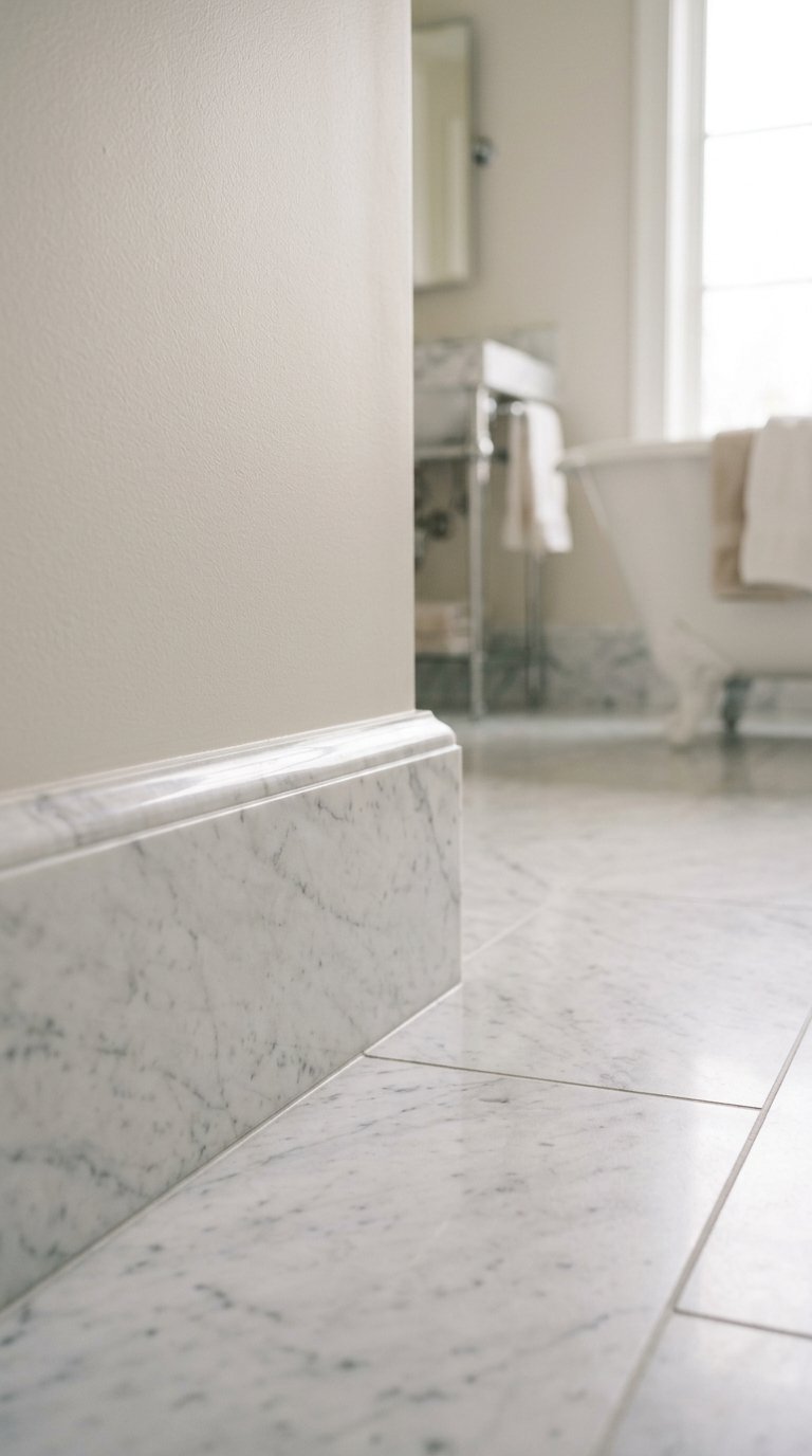 Run Marble Baseboards Instead of Standard Trim