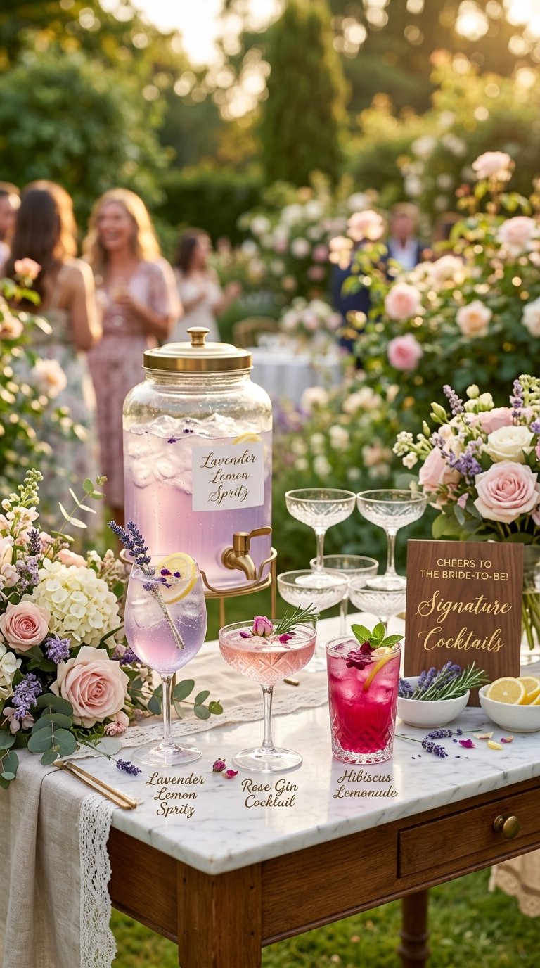 Serve a Floral Signature Cocktail