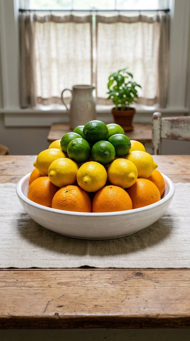 Set Out a Citrus Fruit Bowl as a Centerpiece