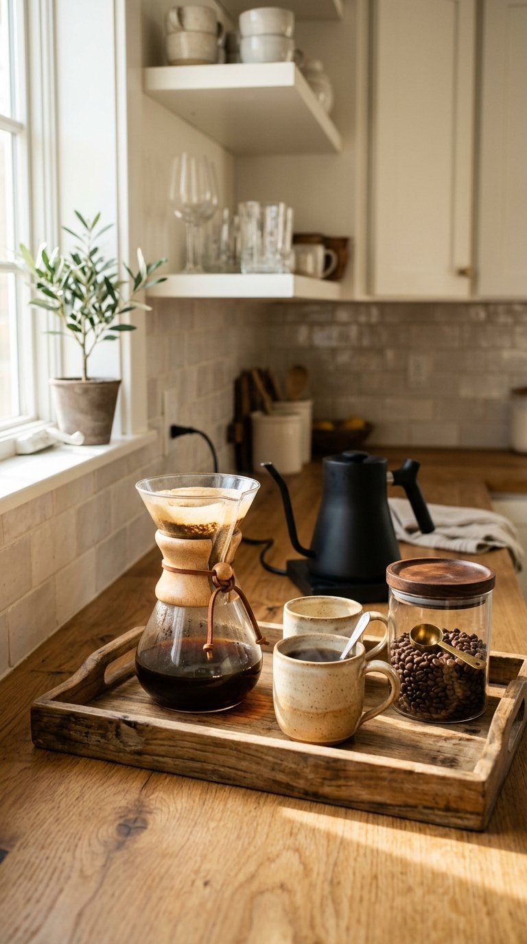 Set Up a Coffee and Tea Station as a Styled Counter Moment