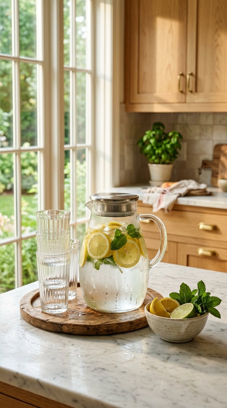 Set Up a Dedicated Drink Station on the Counter