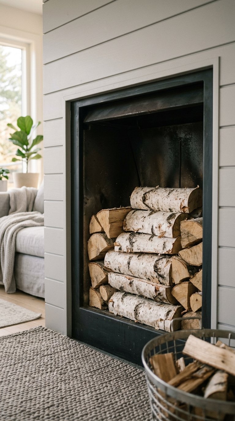 Stack Real Logs Inside the Firebox