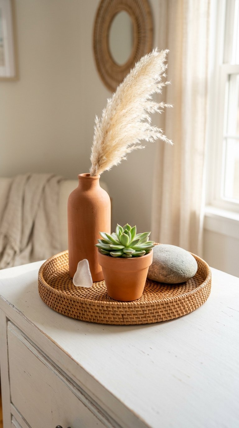 Style the Dresser Top with a Coastal Boho Vignette