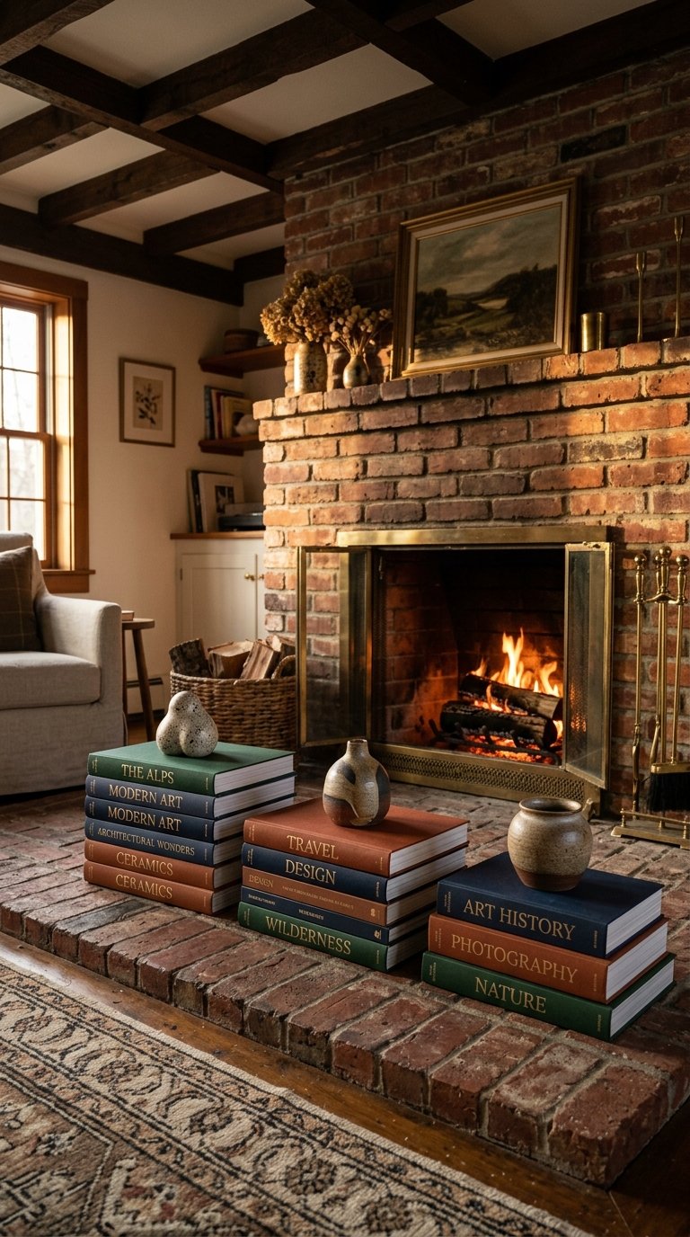 Style the Hearth as a Bookshelf