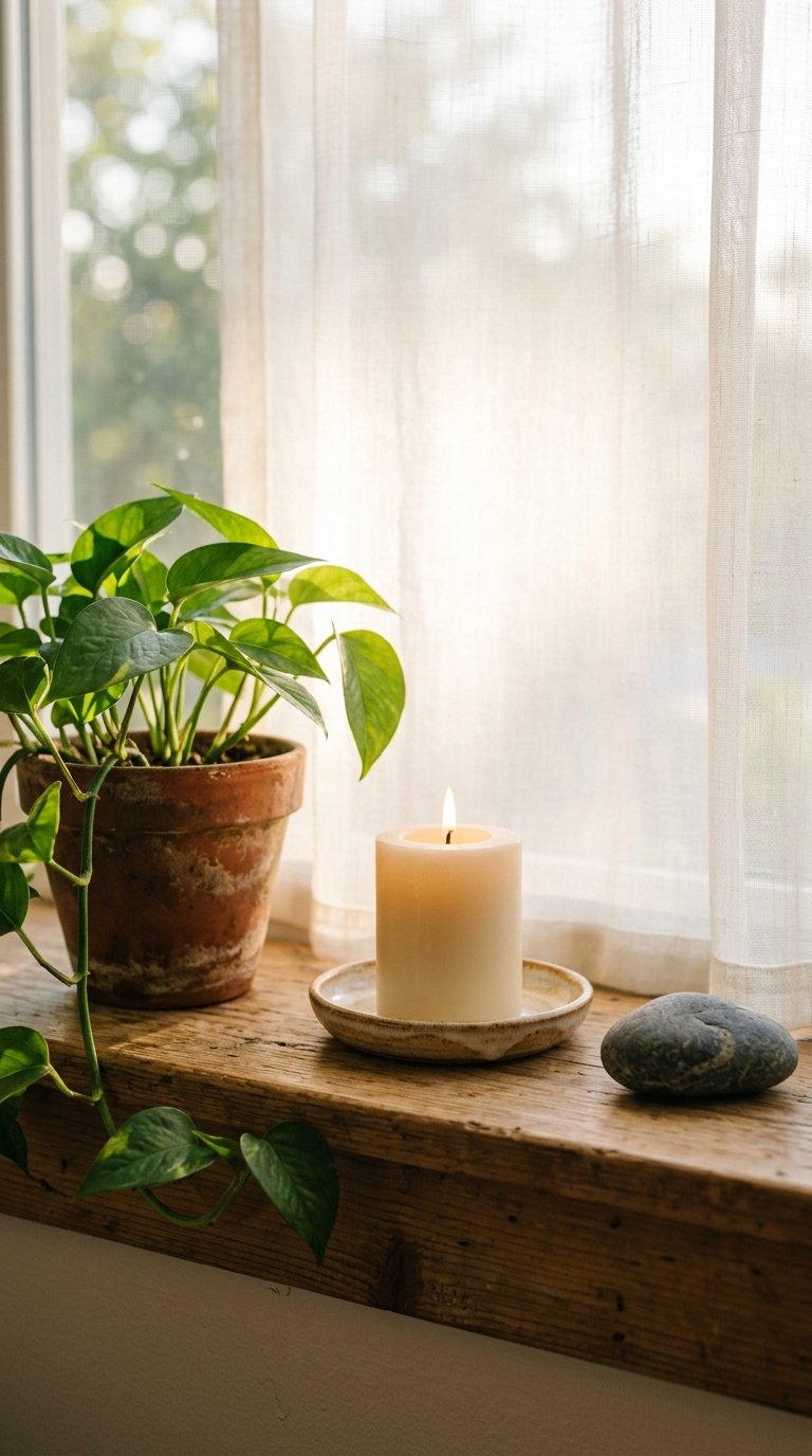 Style the Windowsill as a Functional Shelf