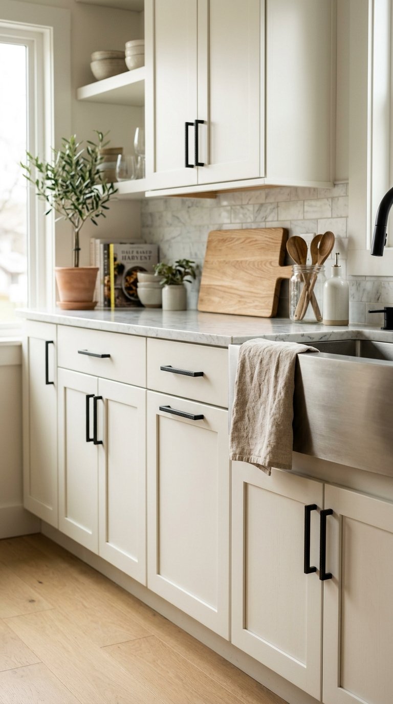 Swap Your Cabinet Hardware for Brass or Matte Black Pulls