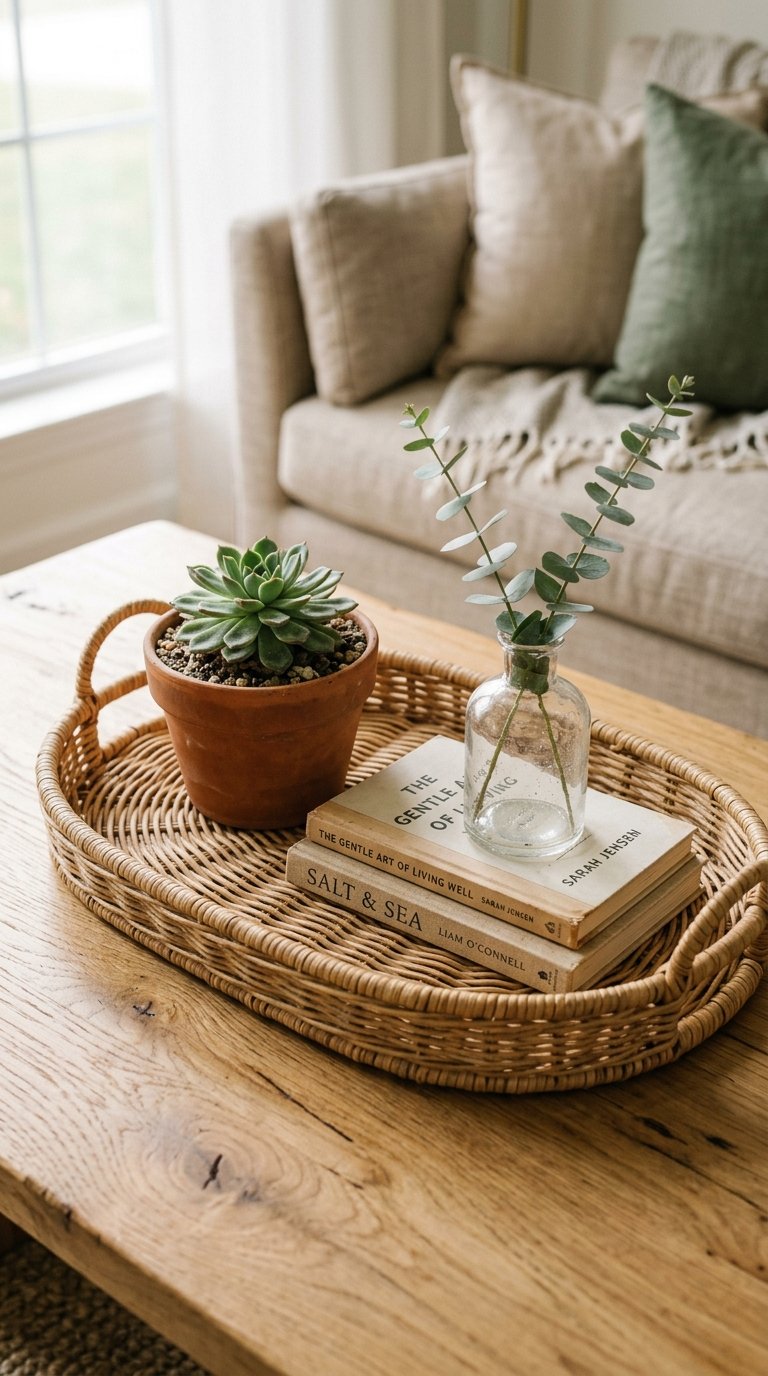 Swap Your Coffee Table Styling for a Summer Tray Display