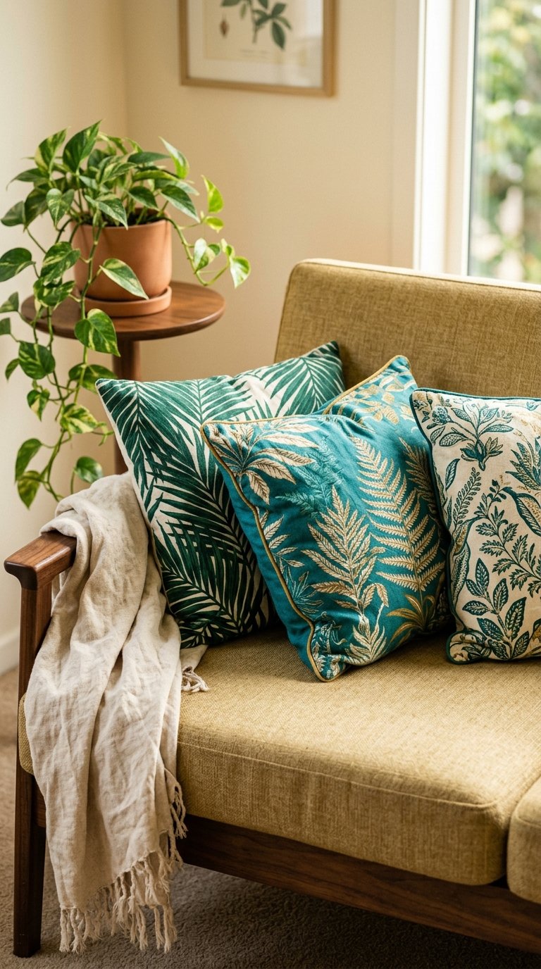 Swap Your Throw Pillows for Leafy Prints