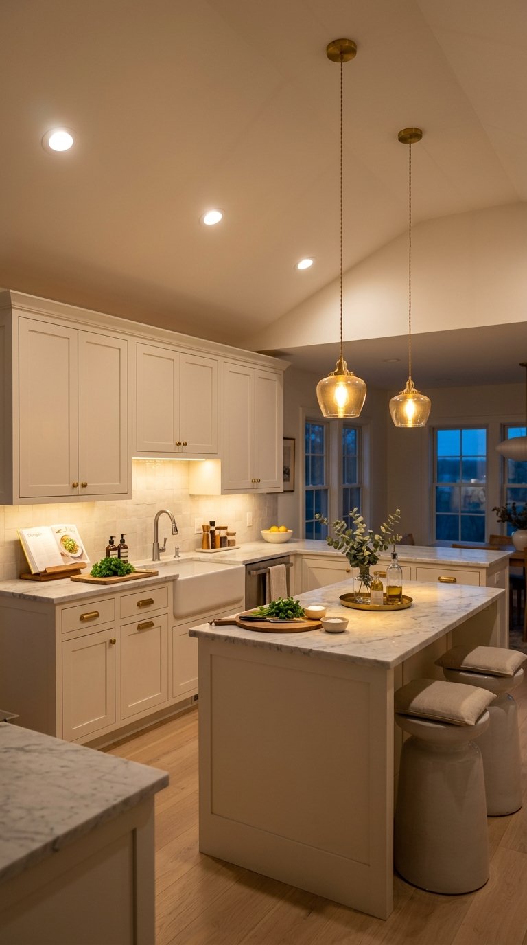 Task Lighting, Ambient Lighting, and Accent Lighting in Three Separate Layers