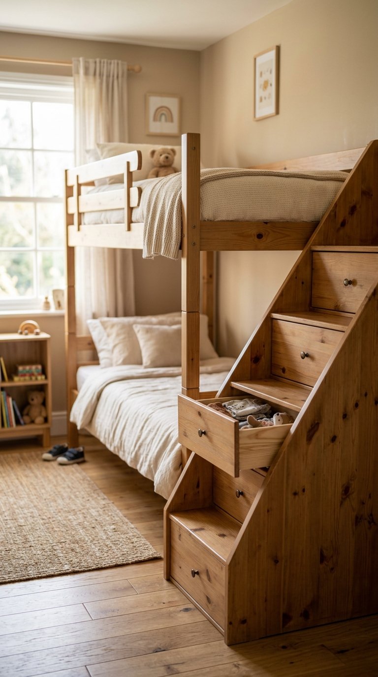 The Bunk Bed With Built-In Storage Stairs