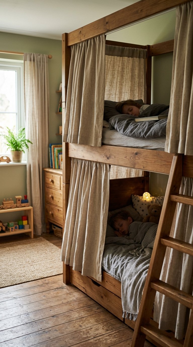 The Bunk Bed With Curtains for Privacy
