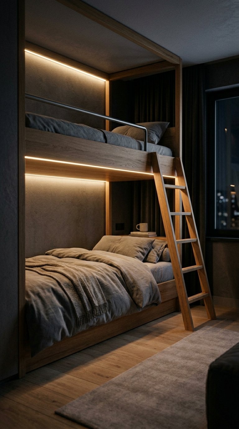 The Bunk Bed With Integrated Lighting