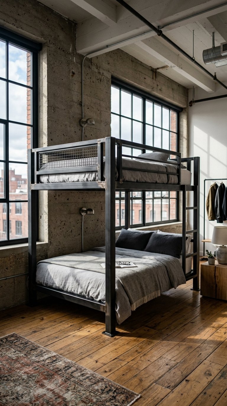 The Industrial Metal Bunk Bed