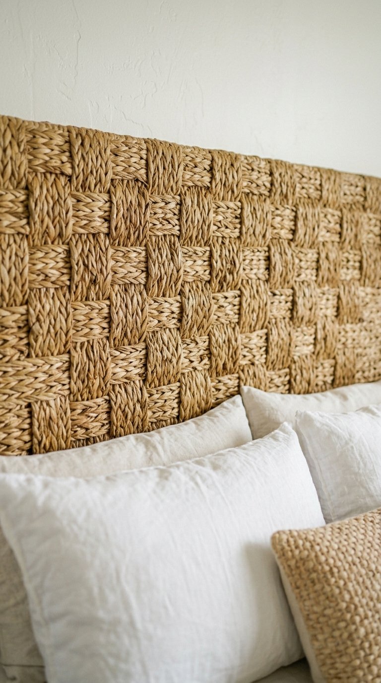 The Seagrass Headboard for Texture at the Bed Wall