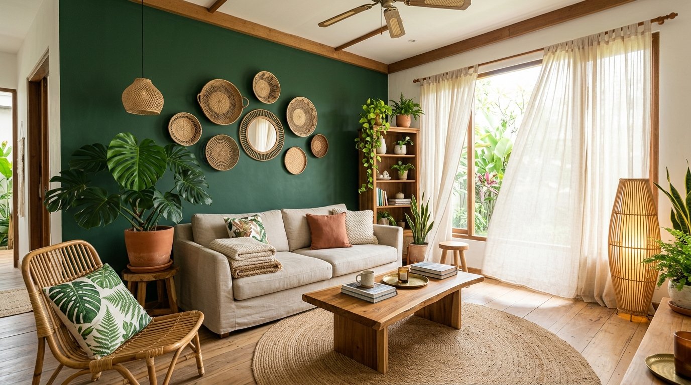 Tropical oasis living room