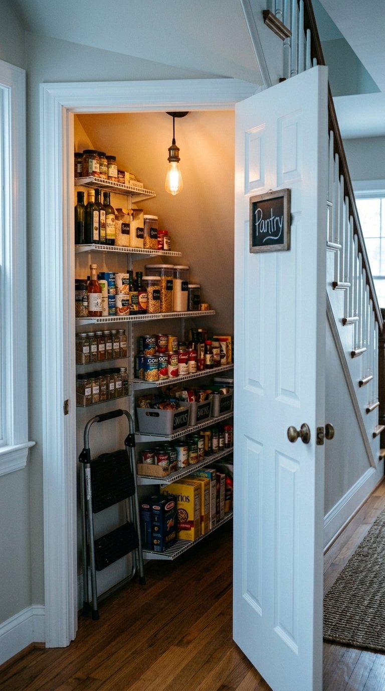 Under-Stair Pantry Conversion