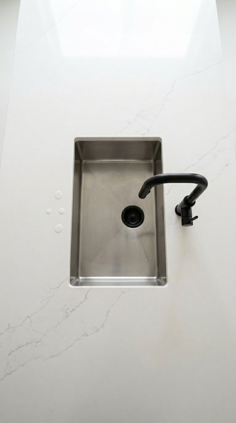 Undermount Sink Flush With the Countertop