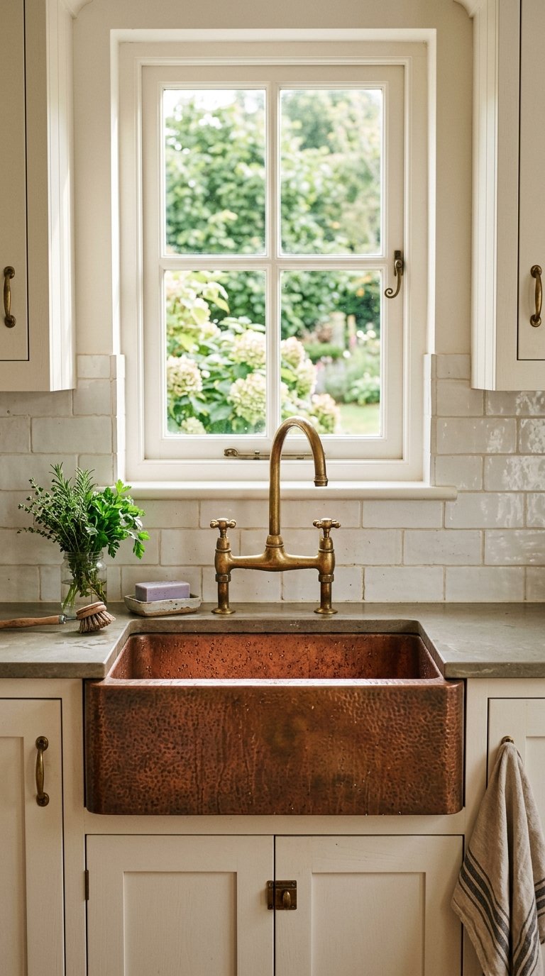 Unlacquered Copper Sink