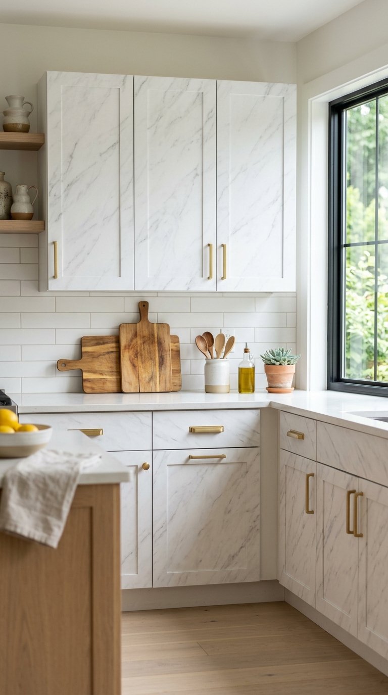Use Contact Paper to Refresh Laminate Cabinet Doors