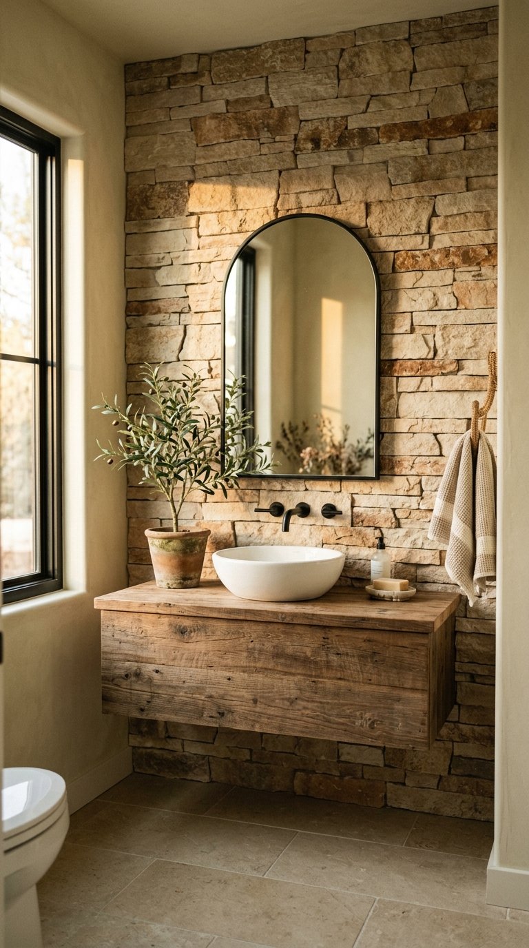 Use Exposed Stone or Brick as an Accent Wall
