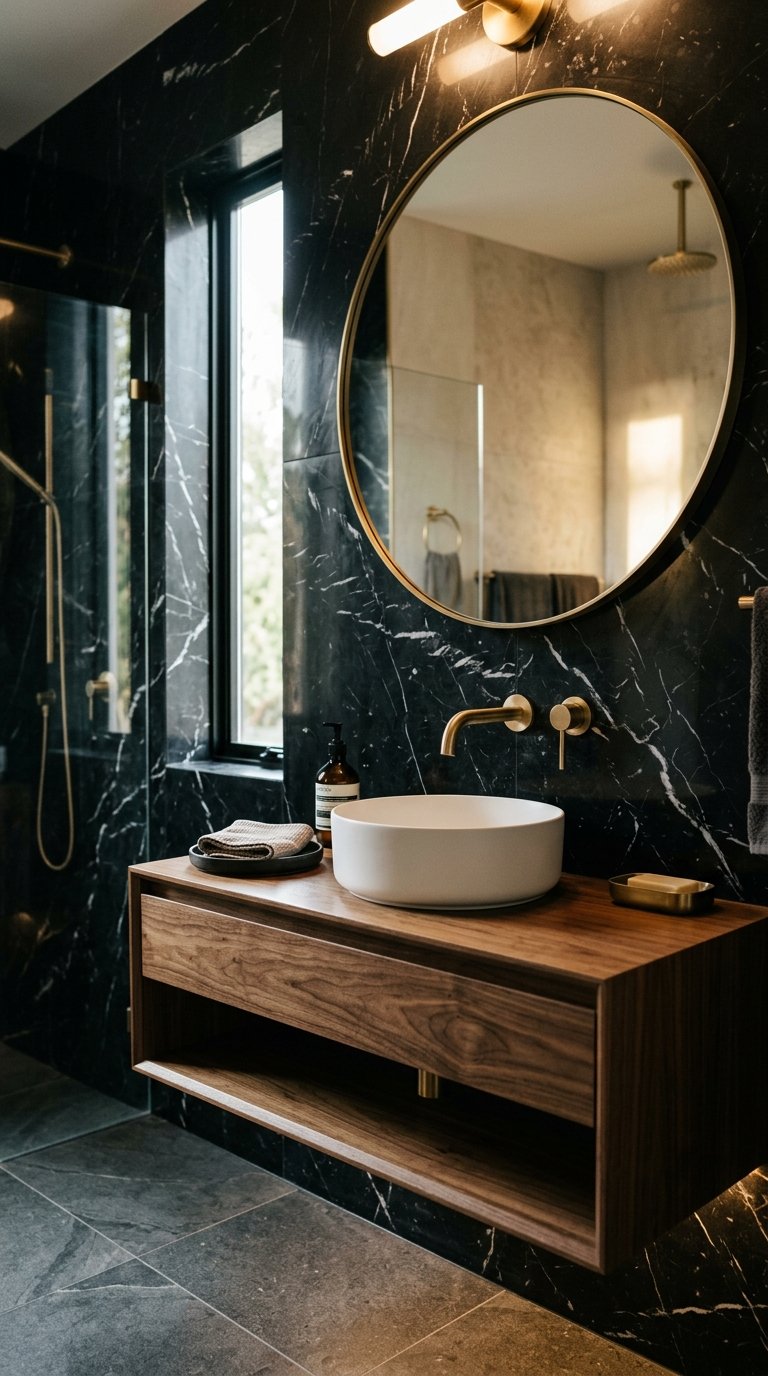 Use Green or Black Marble for a Non-Traditional Look