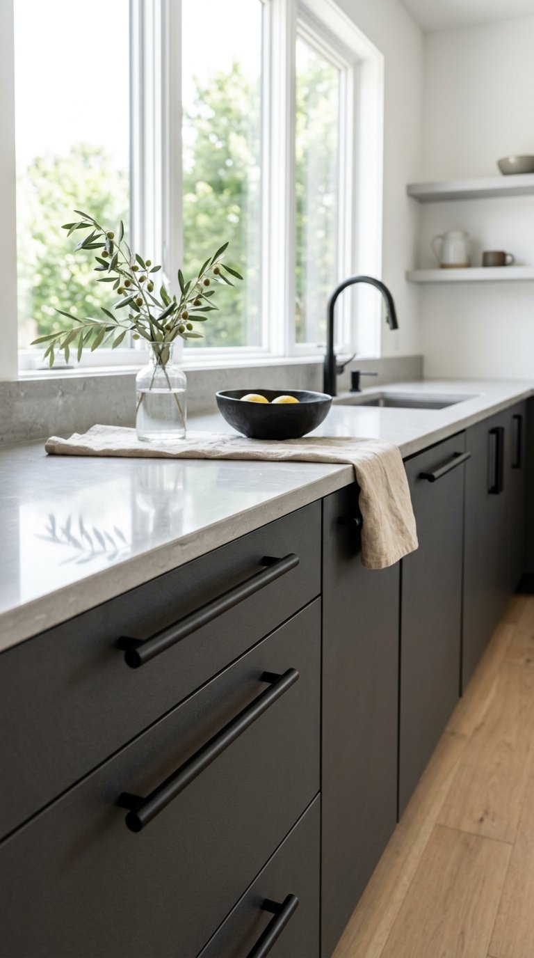 Use Matte Black Hardware for a Modern Edge