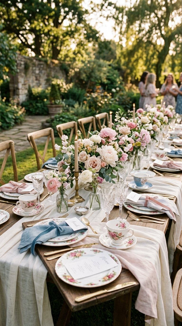 Use Mismatched Vintage China