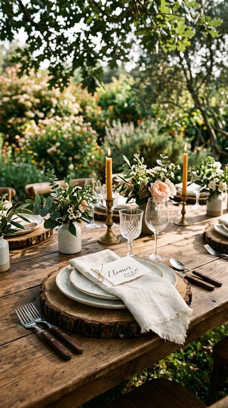 Use Natural Wood Slices as Table Decor