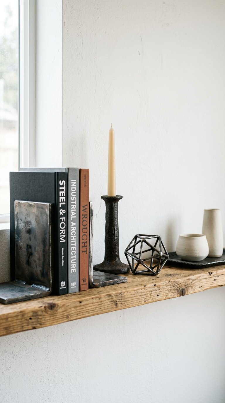 Use Raw Steel or Iron as Decorative Object Material