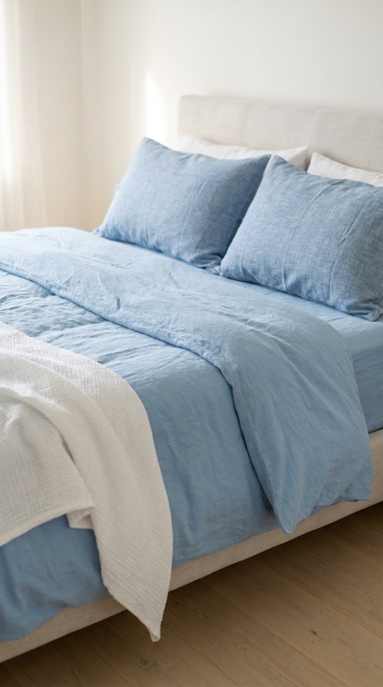 Use Soft Sky Blue Bedding as Your Foundation