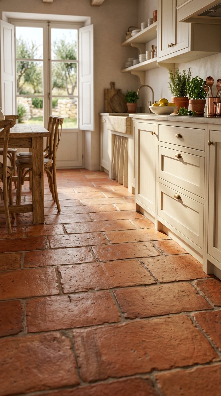 Use Warm Terracotta Floor Tiles