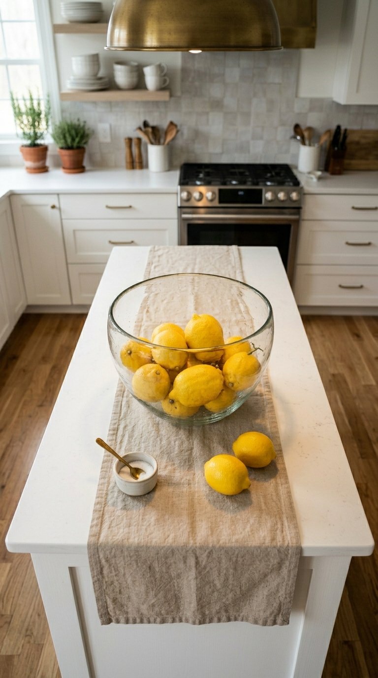 Use a Lemon-Filled Glass Bowl as Your Centerpiece