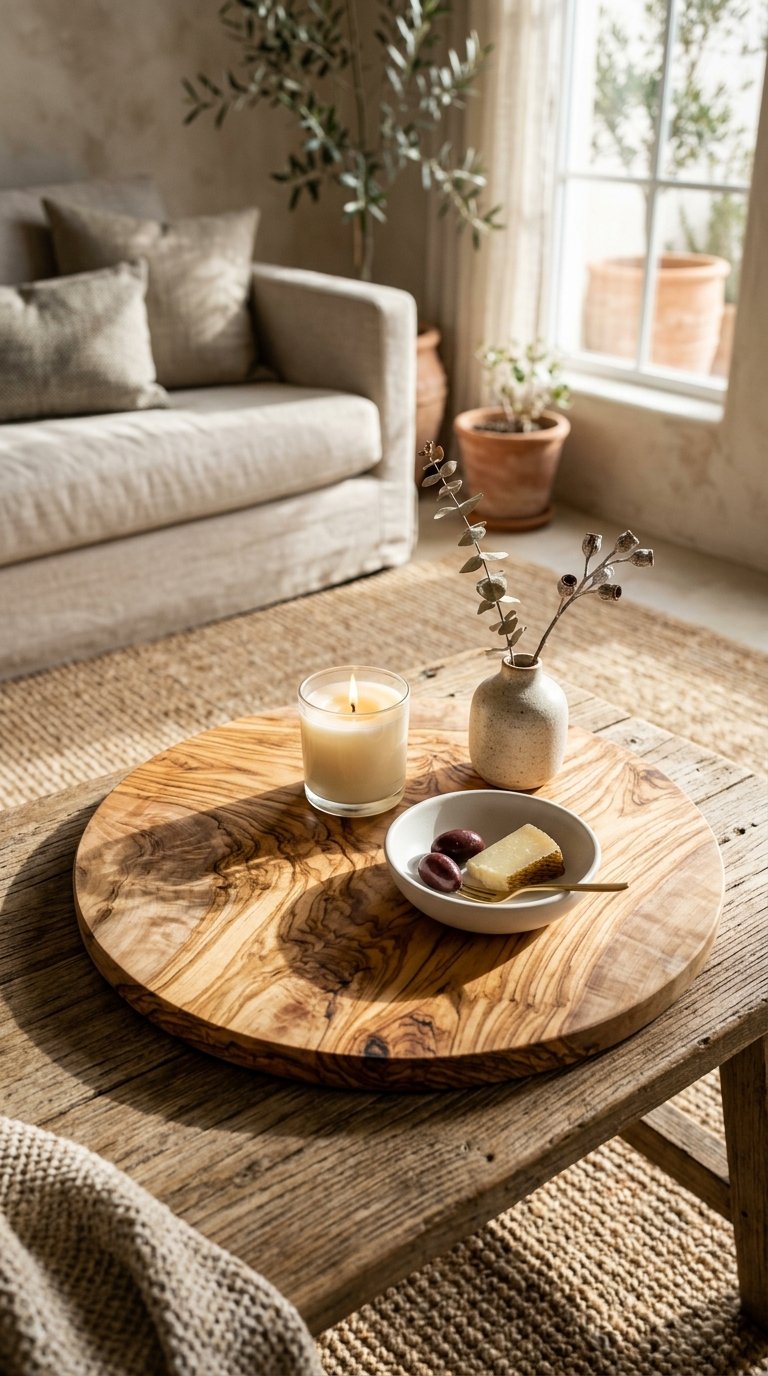 Use a Wooden Serving Board as a Tray