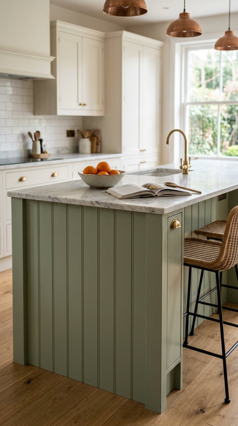 Vertical Shiplap or Paneling on the Kitchen Island Base