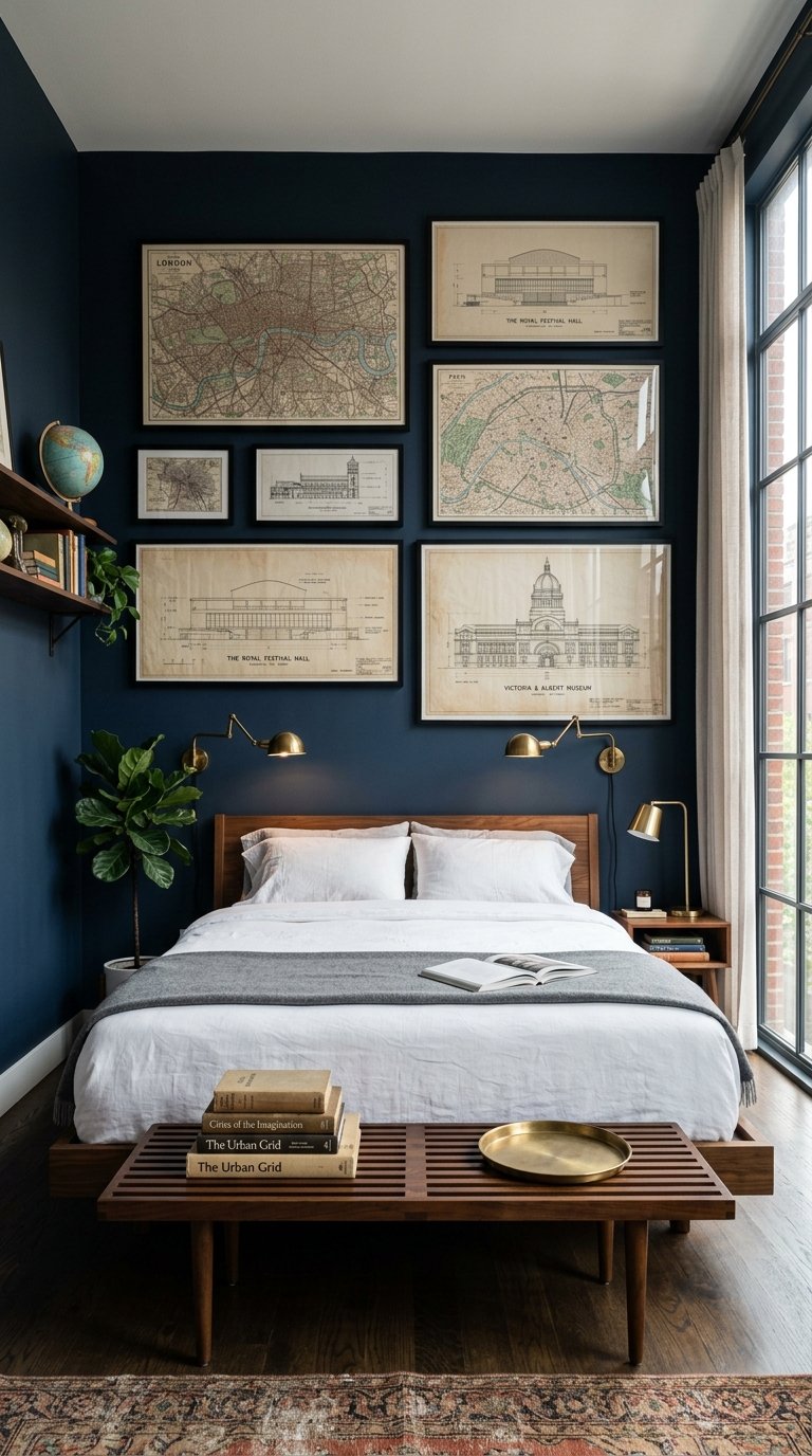 Vintage Map or Blueprint Prints as Large-Scale Wall Art