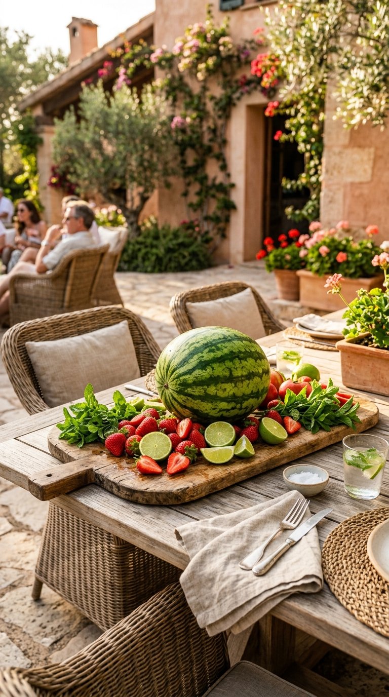 Watermelon as a Summer Party Centerpiece