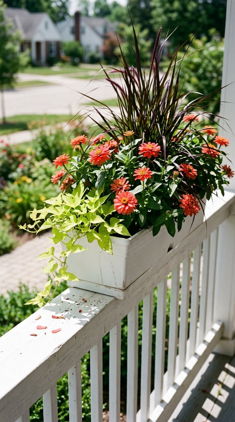 Mount a Window Box on Your Porch Railing