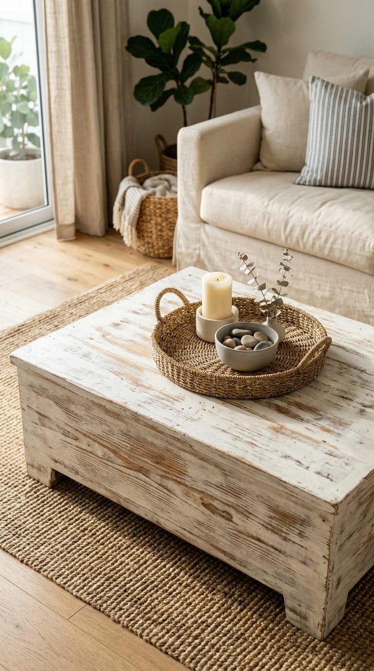Whitewashed Coffee Table