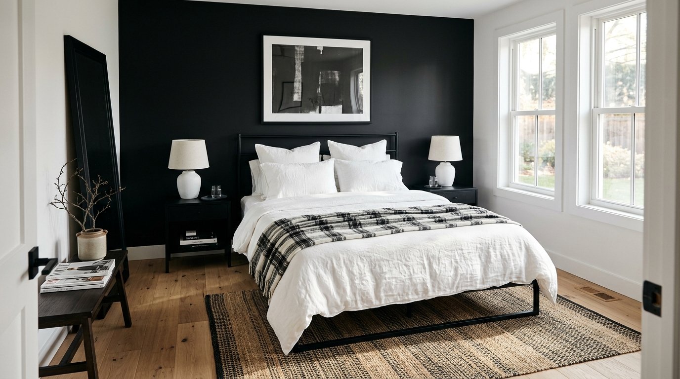 black and white bedroom ideas