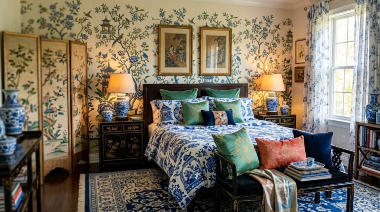 chinoiserie bedroom ideas