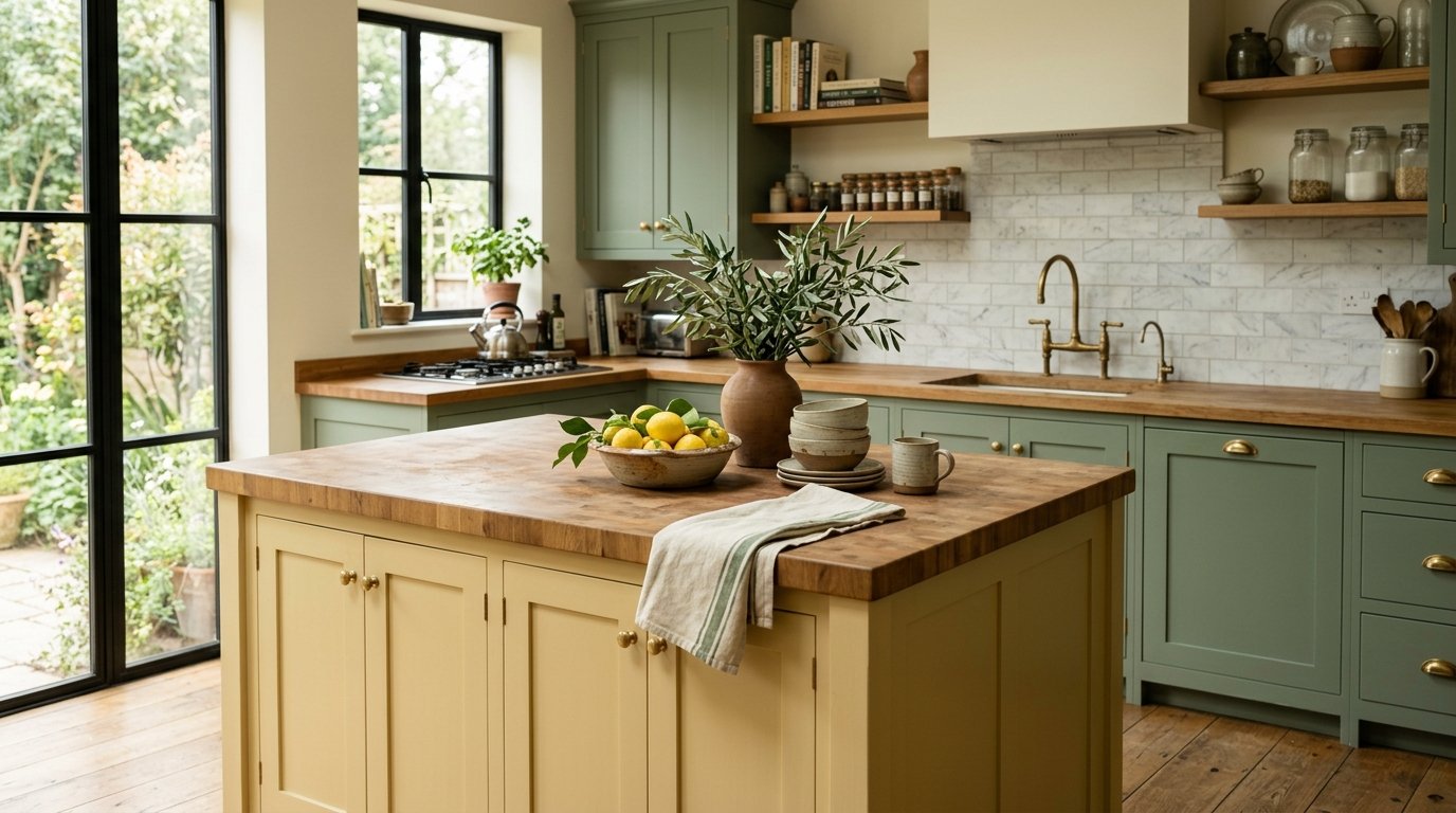 green and yellow kitchen ideas