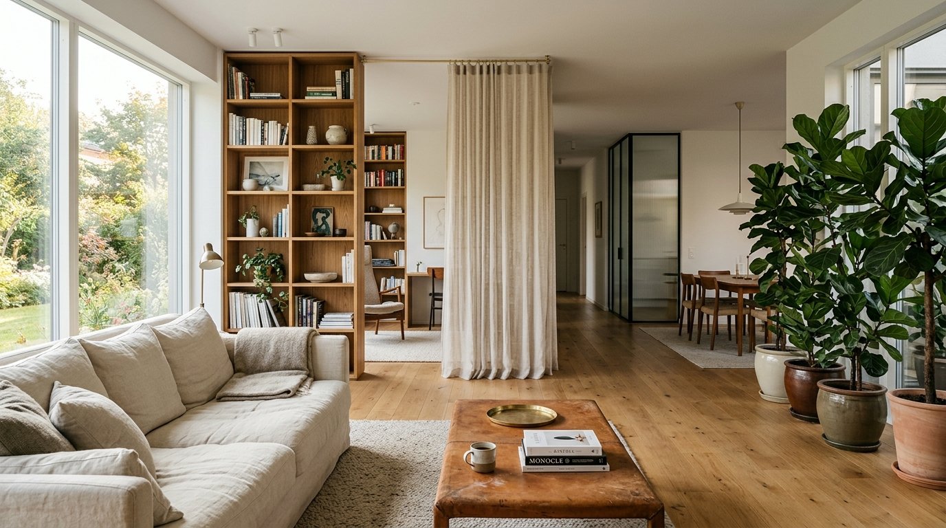 living room partition ideas